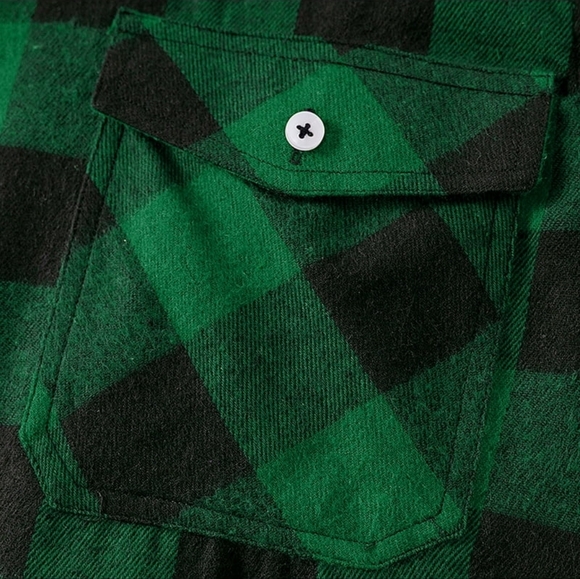 HAOMEILI Men's Button Down Regular Fit Long Sleeve Plaid Flannel Casual Shirts - Picture 4 of 6